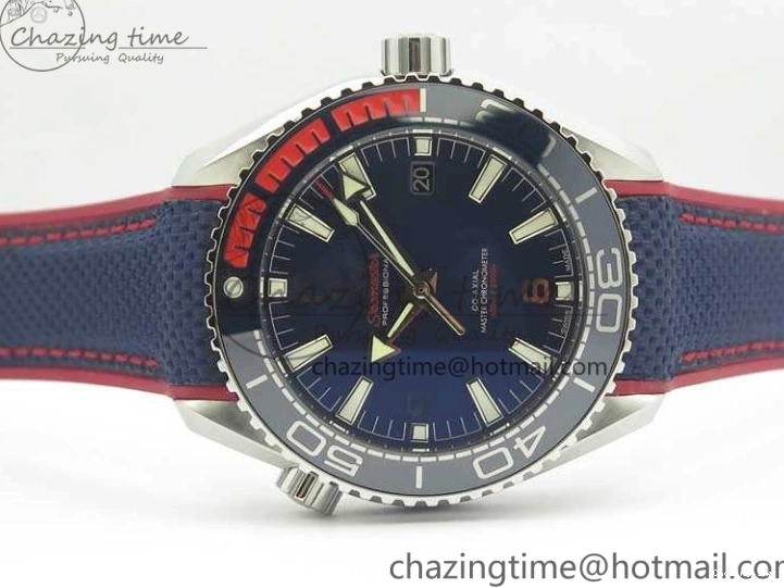 0505 Planet Ocean “Pyeongchang 2018” 43.5mm SS OMF 1:1 Best Edition Blue Dial On Nylon Strap A Soft 8082